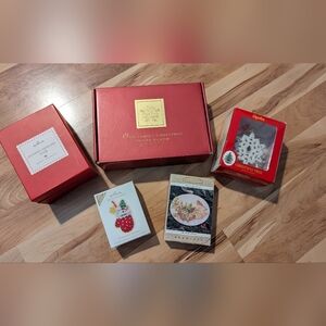 Christmas Ornament Set - Red and White